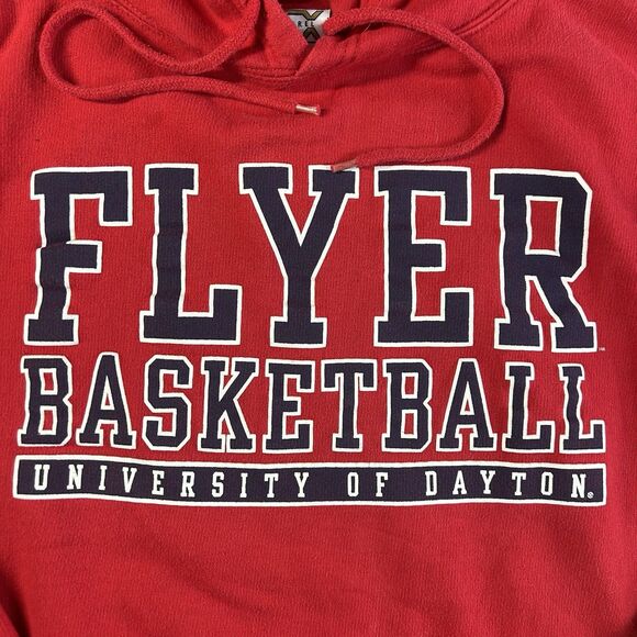 University Of Dayton Flyers Basketball Hoodie TCX Apparel Men’s XXL Red Y2K - Picture 8 of 8